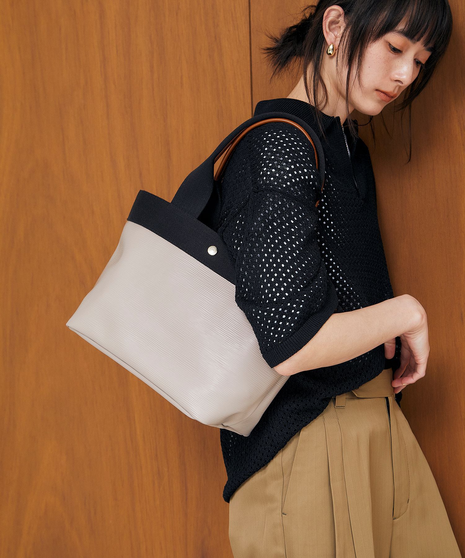 TOPKAPI BREATH「【ドラマ着用】【Breath TOPKAPI】RIPPLE リプル ロング ハンドル B5 トートバッグ 」|トートバッグ|