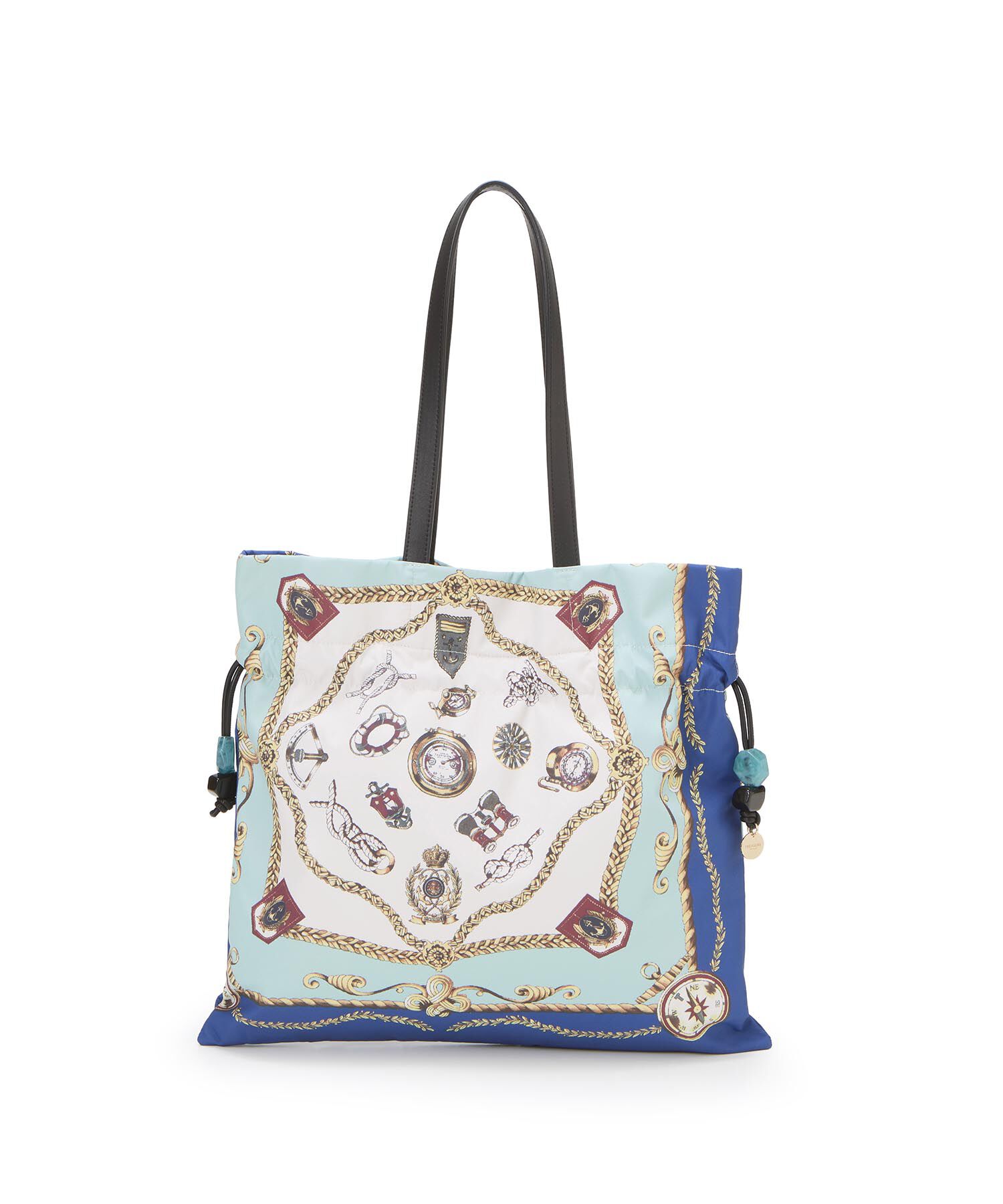 TOPKAPI TREASURE「【TREASURE TOPKAPI】マイルドサテン スカーフ柄 巾着 トート バッグ 」|トートバッグ|