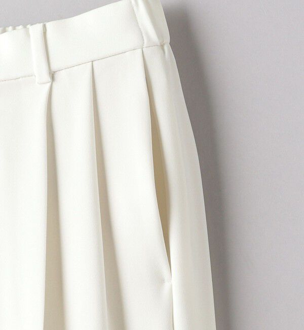 UNITED ARROWS「2タック ワイドパンツ WHITE」|スラックス|