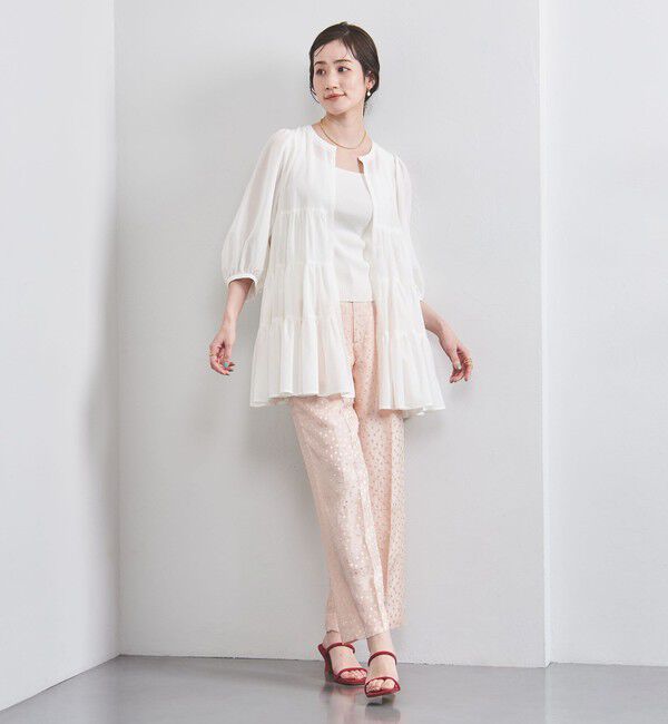 UNITED ARROWS「ドット サテン 2タック ワイドパンツ」|その他|