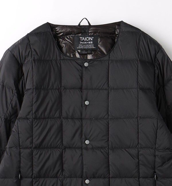 UNITED ARROWS green label relaxing「＜TAION＞ベーシック クルーネック ボタン インナー ダウンジャケット」|ダウン|