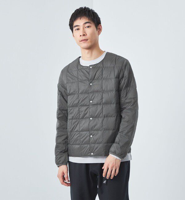 UNITED ARROWS green label relaxing「＜TAION＞ベーシック クルーネック ボタン インナー ダウンジャケット」|ダウン|