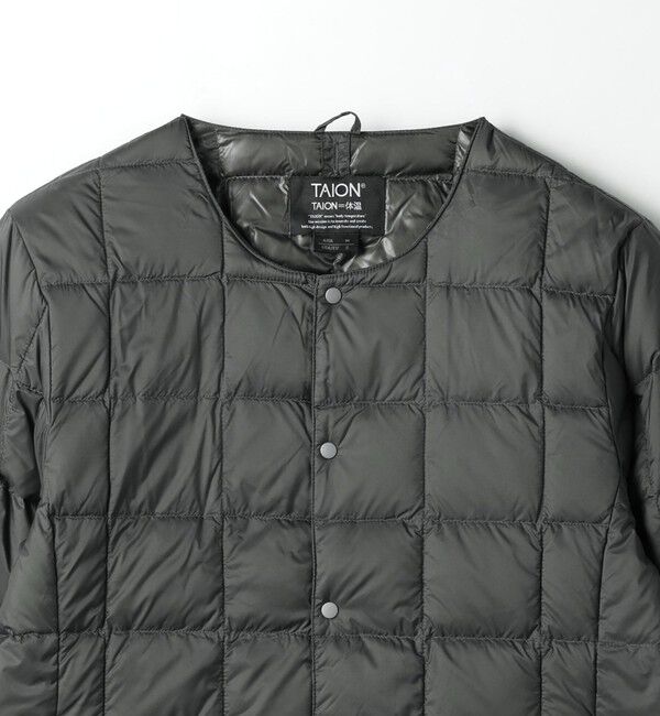 UNITED ARROWS green label relaxing「＜TAION＞ベーシック クルーネック ボタン インナー ダウンジャケット」|ダウン|