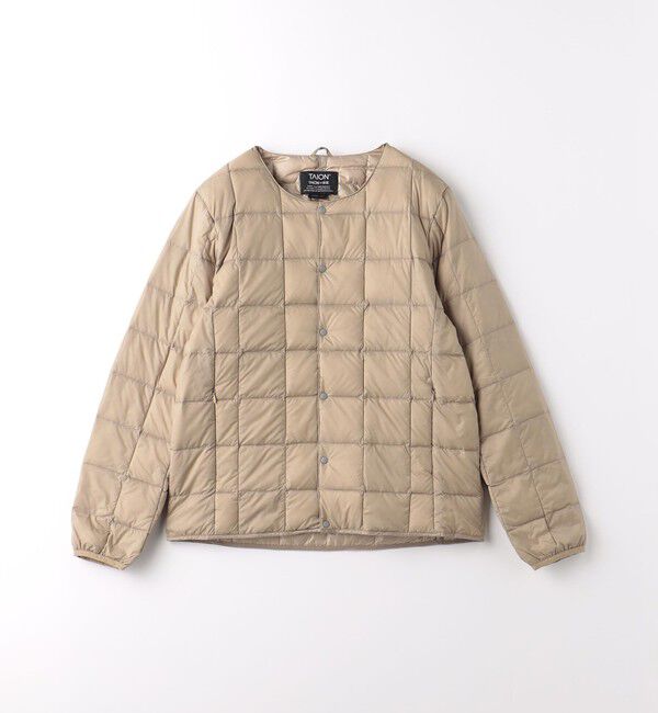 UNITED ARROWS green label relaxing「＜TAION＞ベーシック クルーネック ボタン インナー ダウンジャケット」|ダウン|