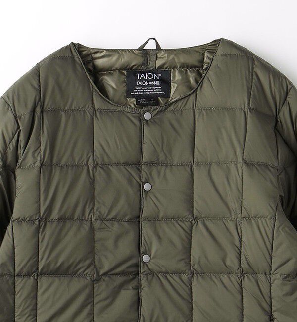 UNITED ARROWS green label relaxing「＜TAION＞ベーシック クルーネック ボタン インナー ダウンジャケット」|ダウン|