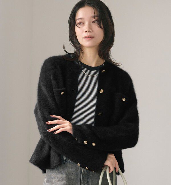 UNITED ARROWS green label relaxing「デイリーエリートカーデ」|カーディガン|BLACK