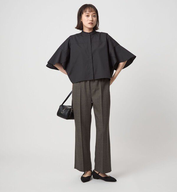 UNITED ARROWS green label relaxing「フレアスリーブ クロップド シャツ -マシンウォッシャブル・UVカット-」|シャツ・ブラウス|