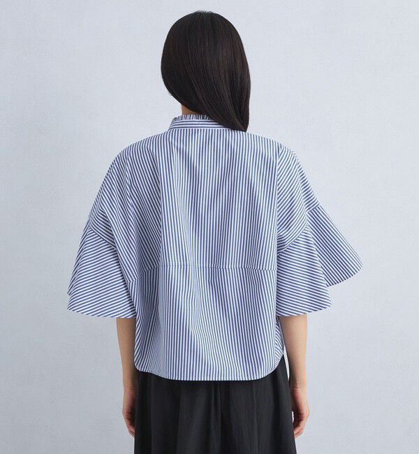 UNITED ARROWS green label relaxing「フレアスリーブ クロップド シャツ -マシンウォッシャブル・UVカット-」|シャツ・ブラウス|