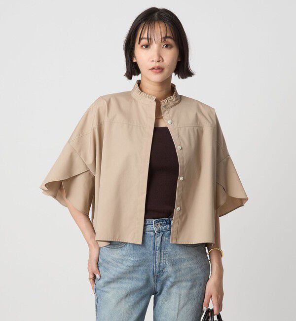 UNITED ARROWS green label relaxing「フレアスリーブ クロップド シャツ -マシンウォッシャブル・UVカット-」|シャツ・ブラウス|その他2