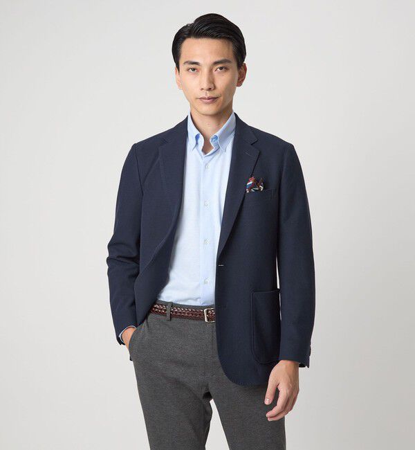 UNITED ARROWS green label relaxing「エブリット TC ジャージー スナップ ボタンダウン シャツ -イージーアイロン・吸水速乾・抗菌-」|シャツ・ブラウス|