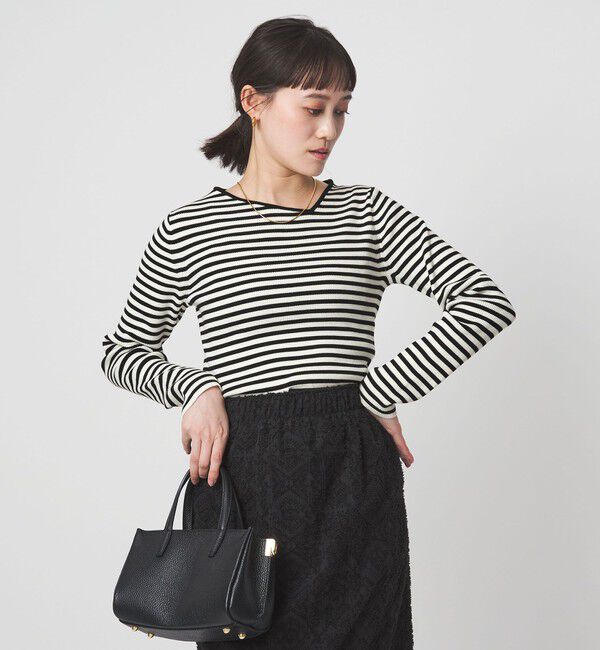 UNITED ARROWS green label relaxing「＜1_OF MINE＞リブ アシンメトリー ネック プルオーバー ニット」|ニット・セーター|