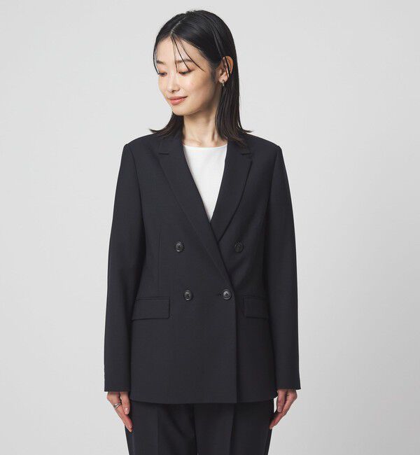 UNITED ARROWS green label relaxing「［size SHORTあり］カチリラ ダブル ジャケット  ウォッシャブル ストレッチ」|テーラードジャケット|