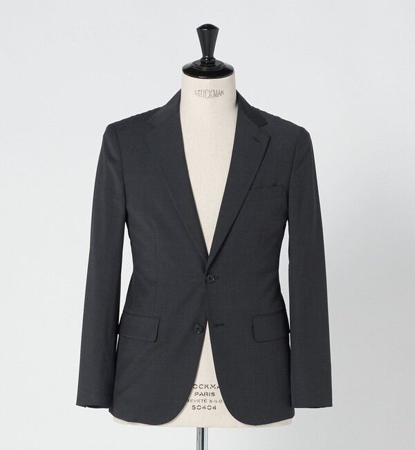 UNITED ARROWS green label relaxing「A+ TWPU トロピカル無地 2B スリム セットアップ ジャケット -ウォッシャブル・ストレッチ-」|スーツ|DK.GRAY