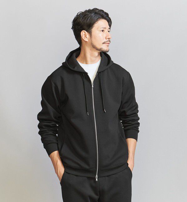 BEAUTY&YOUTH UNITED ARROWS「【WEB限定 WARDROBE SMART】ダブルニット ジップパーカー/セットアップ対応」|パーカー|