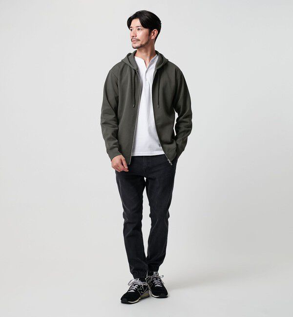BEAUTY&YOUTH UNITED ARROWS「【WEB限定 WARDROBE SMART】ダブルニット ジップパーカー/セットアップ対応」|パーカー|