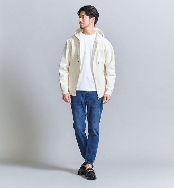 BEAUTY&YOUTH UNITED ARROWS「【WEB限定 WARDROBE SMART】ダブルニット ジップパーカー/セットアップ対応」|パーカー|