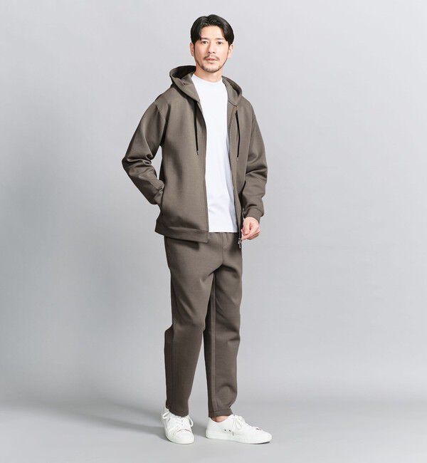 BEAUTY&YOUTH UNITED ARROWS「【WEB限定 WARDROBE SMART】ダブルニット ジップパーカー/セットアップ対応」|パーカー|