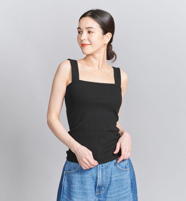 BEAUTY&YOUTH UNITED ARROWS「コットンブレンド ベア タンクトップ」|タンクトップ|BLACK