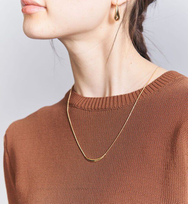 BEAUTY&YOUTH UNITED ARROWS「メタル&times;パールモチーフ スライダー ネックレス」|ネックレス|