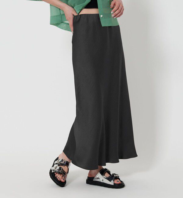 BEAUTY&YOUTH UNITED ARROWS「ポリエステルサテン マーメイドフレアスカート」|スカート|NAVY