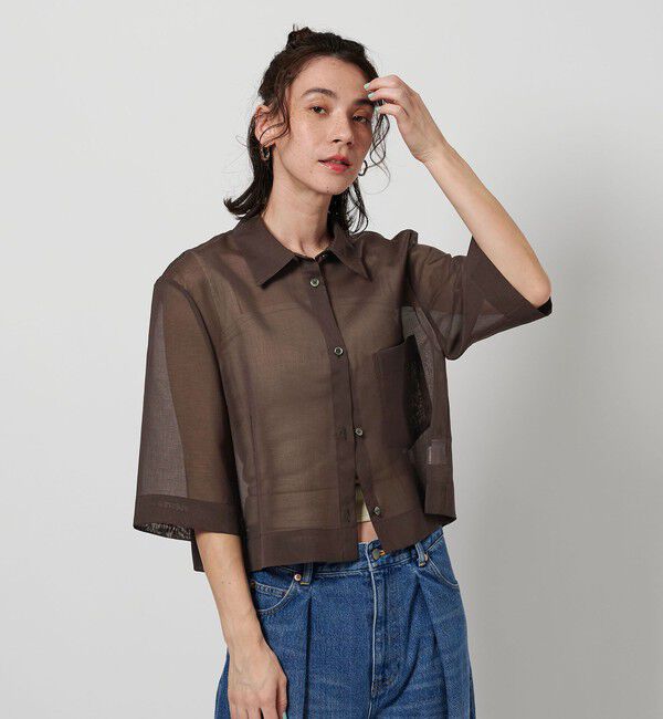 BEAUTY&YOUTH UNITED ARROWS「ポリエステル オーガンジー シャツ -ウォッシャブル-」|シャツ・ブラウス|