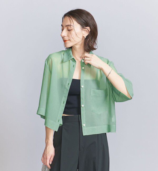 BEAUTY&YOUTH UNITED ARROWS「ポリエステル オーガンジー シャツ -ウォッシャブル-」|シャツ・ブラウス|KELLY
