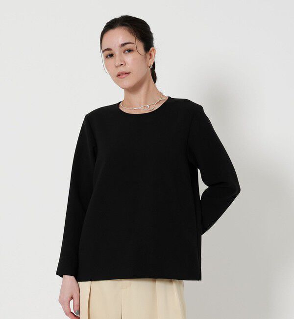 BEAUTY&YOUTH UNITED ARROWS「ダブルクロス クルーネック ブラウス」|シャツ・ブラウス|