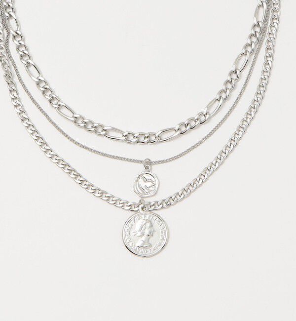 BEAUTY&YOUTH UNITED ARROWS「ミックスチェーン コインネックレス-3WAY-」|ネックレス|