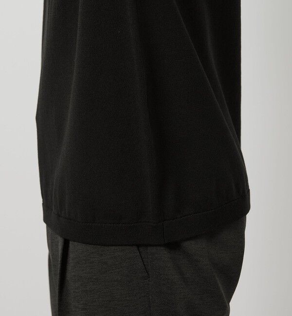 BEAUTY&YOUTH UNITED ARROWS「【WEB限定 WARDROBE SMART】マシーンウォッシュ 1ポケット ニット Tシャツ【抗菌・防臭】」|ニット・セーター|