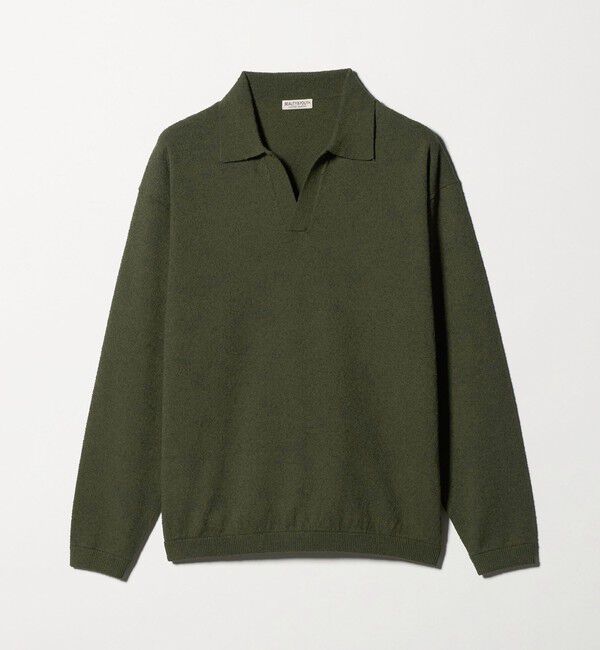 BEAUTY&YOUTH UNITED ARROWS「クリンプ コットン ポロ スキッパー ニット」|ニット・セーター|