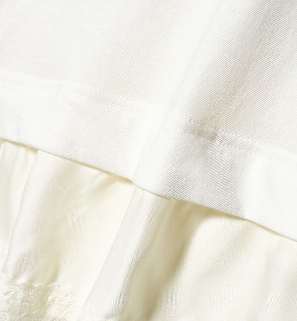 BEAUTY&YOUTH UNITED ARROWS「レースドッキング　ロングスリーブTシャツ」|Tシャツ・カットソー|