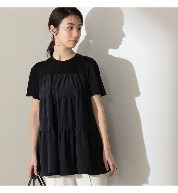 Demi-Luxe BEAMS 「コンビ ティアード プルオーバー」|シャツ・ブラウス|