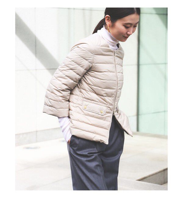 Demi-Luxe BEAMS 「【別注】TATRAS / ACACIA ノーカラー ライトダウンジャケット」|ブルゾン・スタジャン|BEIGE