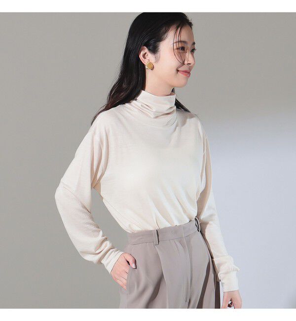 Demi-Luxe BEAMS 「SLOANE / ウール 天竺 タートルネック ニットTシャツ」|Tシャツ・カットソー|
