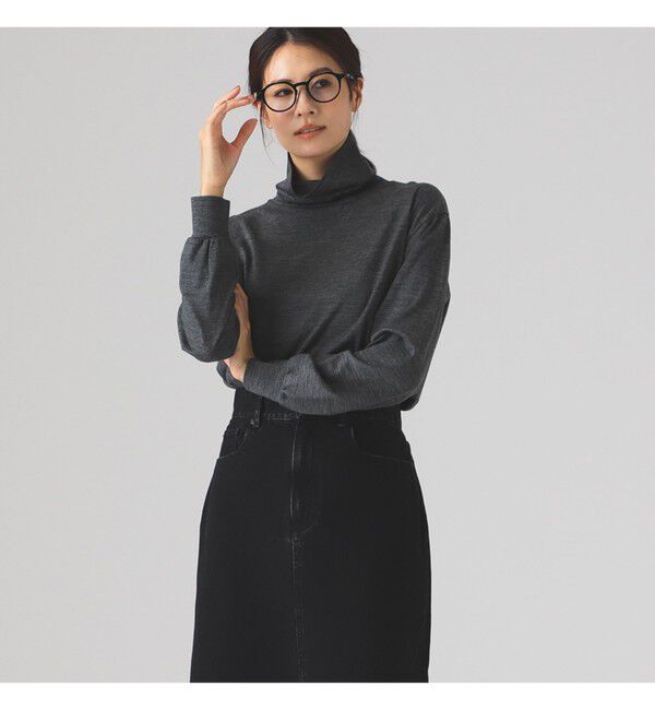 Demi-Luxe BEAMS 「SLOANE / ウール 天竺 タートルネック ニットTシャツ」|Tシャツ・カットソー|