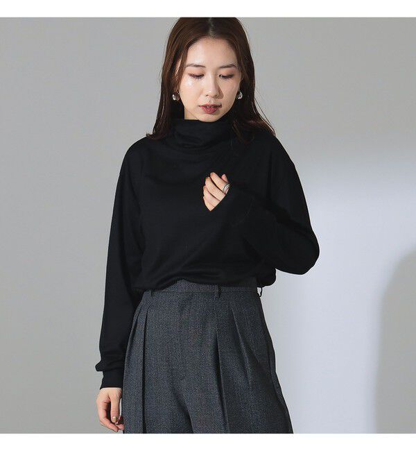Demi-Luxe BEAMS 「SLOANE / ウール 天竺 タートルネック ニットTシャツ」|Tシャツ・カットソー|