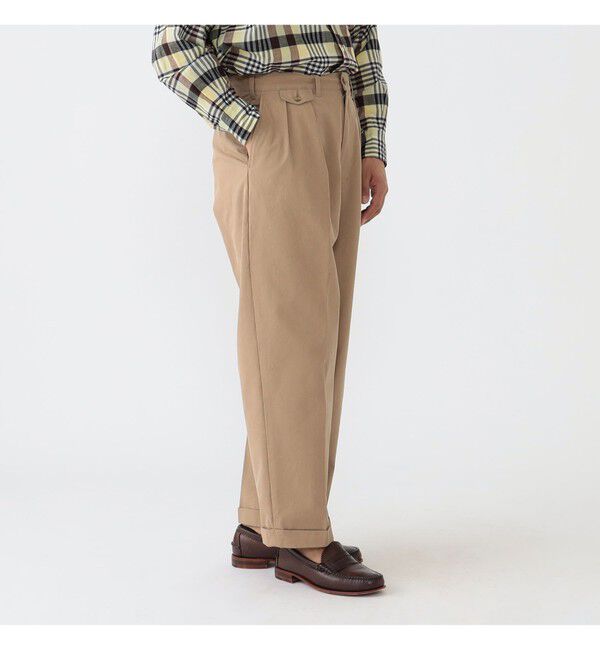 BEAMS PLUS「BEAMS PLUS / ツイル 2プリーツ トラウザーズ」|チノ|