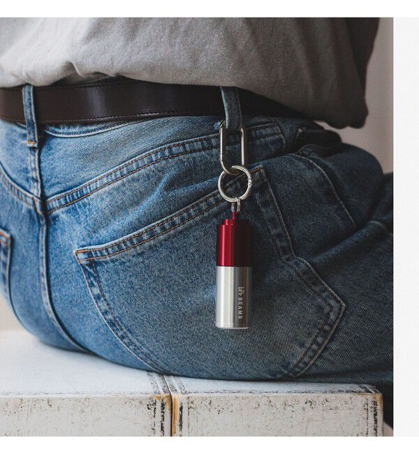 BEAMS「NEW アルミ 携帯灰皿」|アッシュトレイ|RED