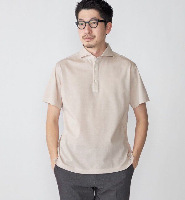 SHIPS「SHIPS：ALBINI 32ゲージ カノコ無地 ポロシャツ」|ポロシャツ|