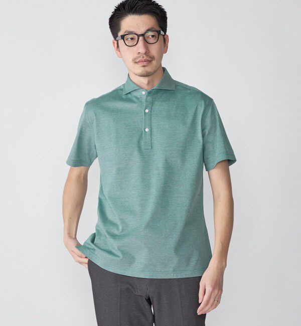 SHIPS「SHIPS：ALBINI 32ゲージ カノコ無地 ポロシャツ」|ポロシャツ|