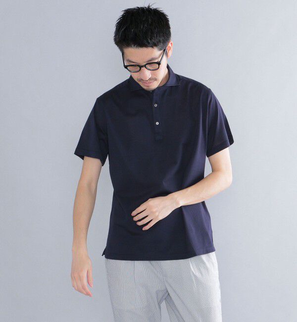 SHIPS「SHIPS：ALBINI 32ゲージ カノコ無地 ポロシャツ」|ポロシャツ|
