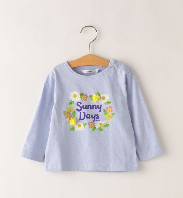 SHIPS KIDS「SHIPS KIDS:80～90cm / サニーデイズ プリント 長袖 TEE」|Tシャツ・カットソー|ライトブルー