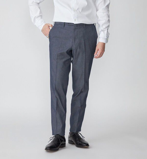 SHIPS「SHIPS:〈手洗い可能〉コットン ノープリーツ コードレーン パンツ」|チノ|