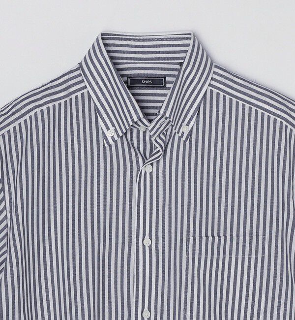 SHIPS「SHIPS: パナマ織り ボタンダウン ロンスト 半袖 シャツ」|シャツ・ブラウス|