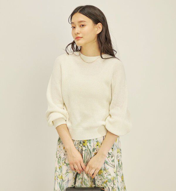SHIPS for women「〈手洗い可能〉ペーパー コットン ワイド プルオーバー」|ニット・セーター|