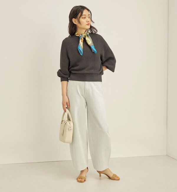 SHIPS for women「〈手洗い可能〉ペーパー コットン ワイド プルオーバー」|ニット・セーター|