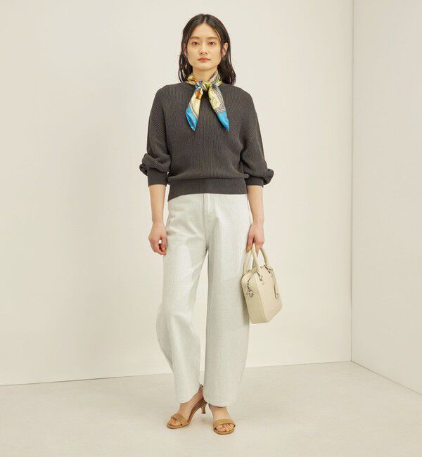 SHIPS for women「〈手洗い可能〉ペーパー コットン ワイド プルオーバー」|ニット・セーター|