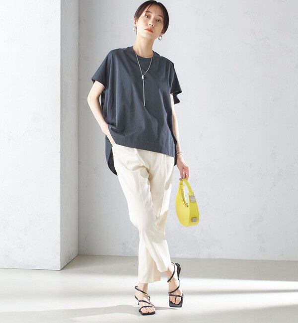 SHIPS for women「SHIPS Primary NavyLabel:〈手洗い可能〉BIG Tシャツ」|Tシャツ・カットソー|