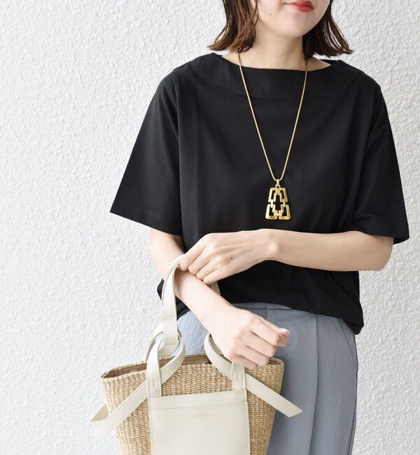 SHIPS for women「【WEB限定】〈ネックが選べる2サイズ展開〉オーガニックコットン バリエーションネック TEE」|Tシャツ・カットソー|