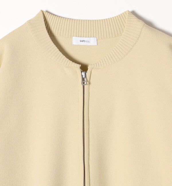 SHIPS any「《追加予約》【WEB限定】SHIPS any:〈洗濯機可能〉ジップアップ ニット ブルゾン カーディガン」|カーディガン|